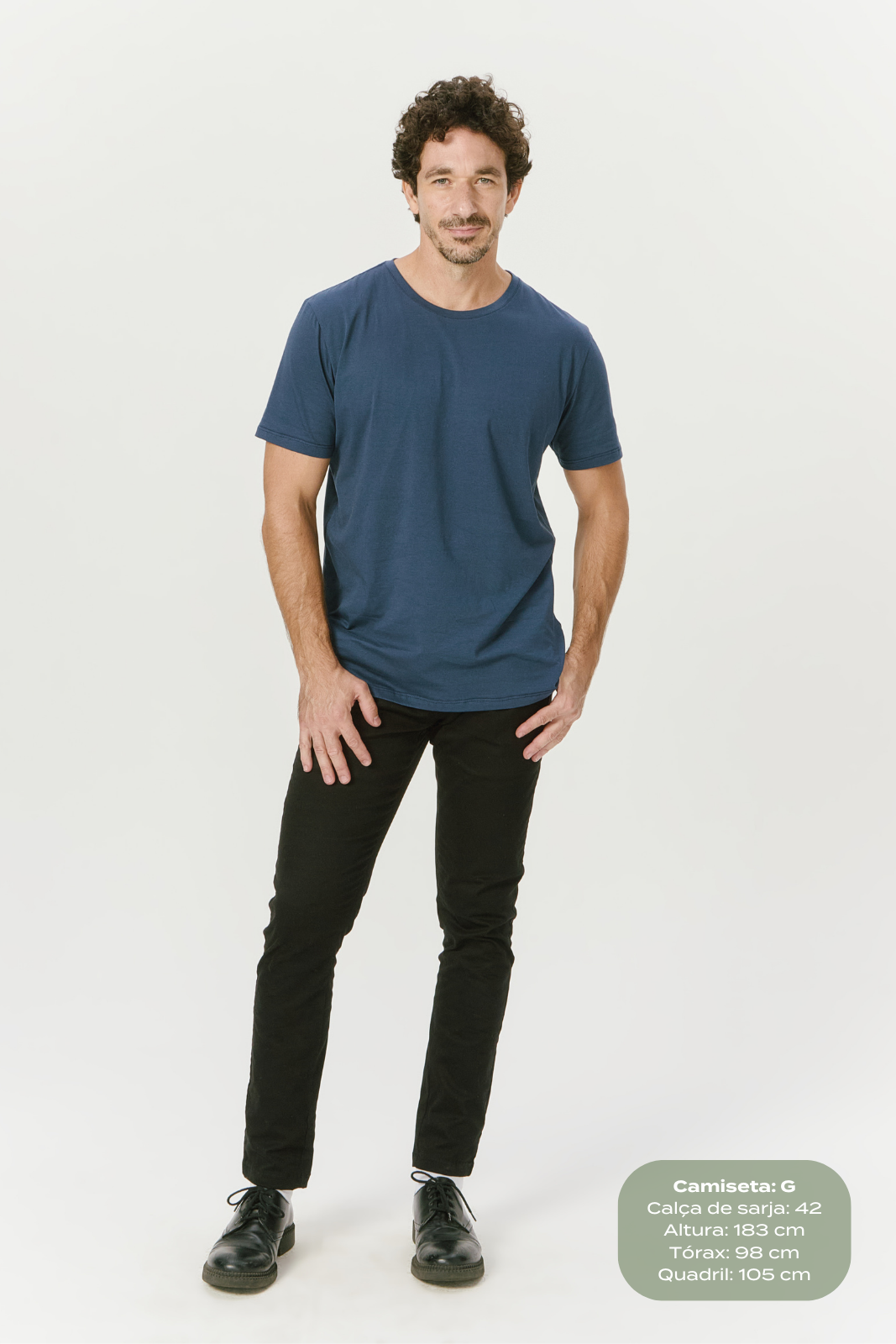 Camiseta Origens Fio Egípcio - Azul