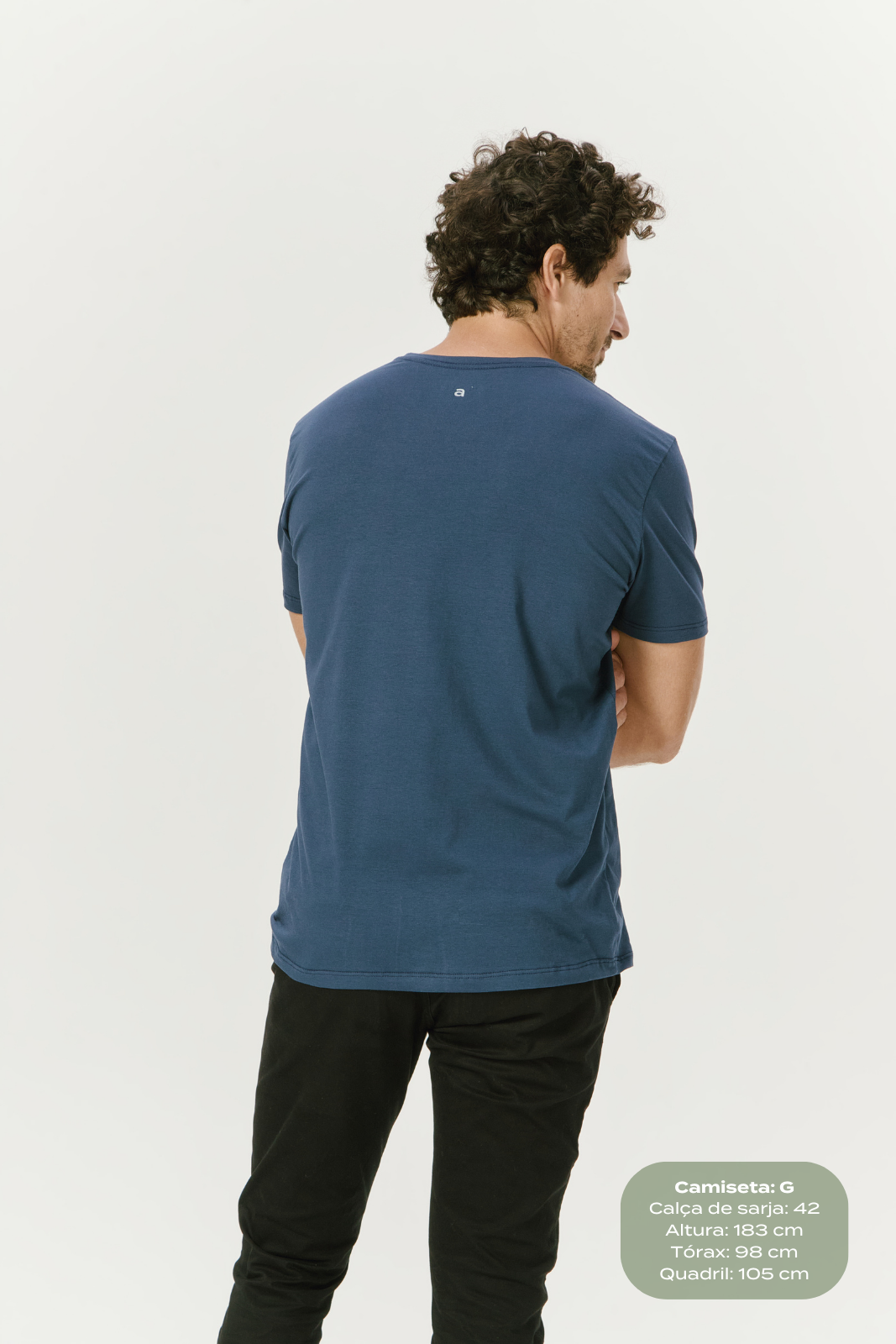 Camiseta Origens Fio Egípcio - Azul