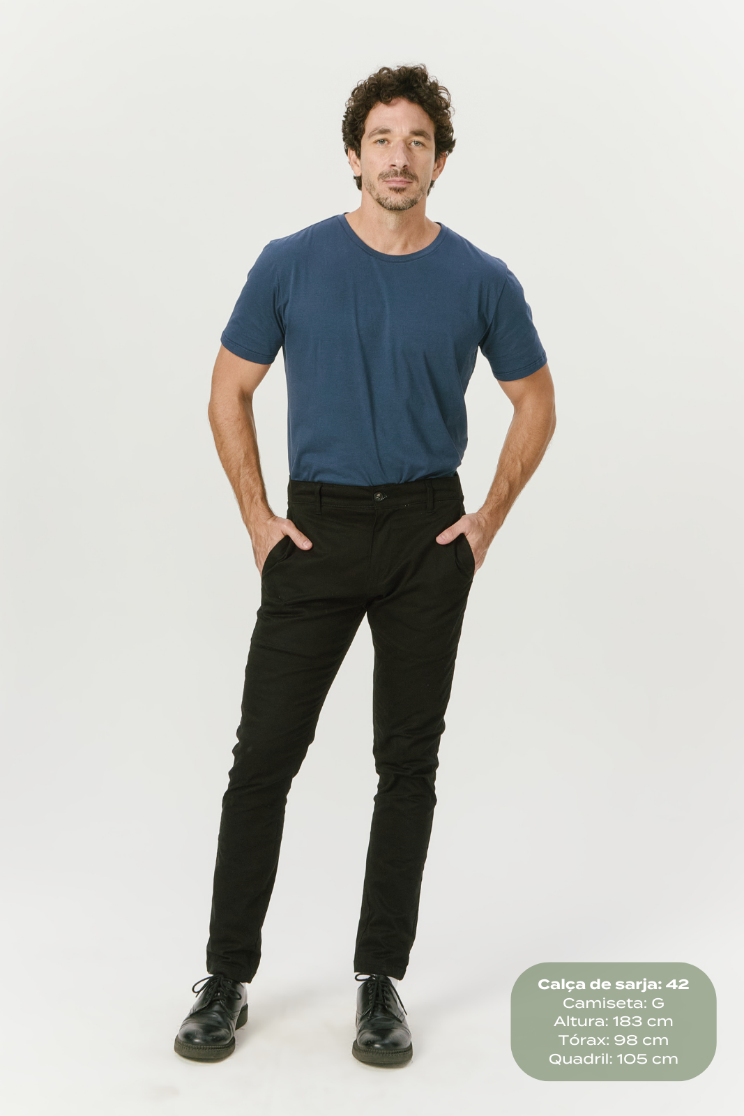 Camiseta Origens Fio Egípcio - Azul