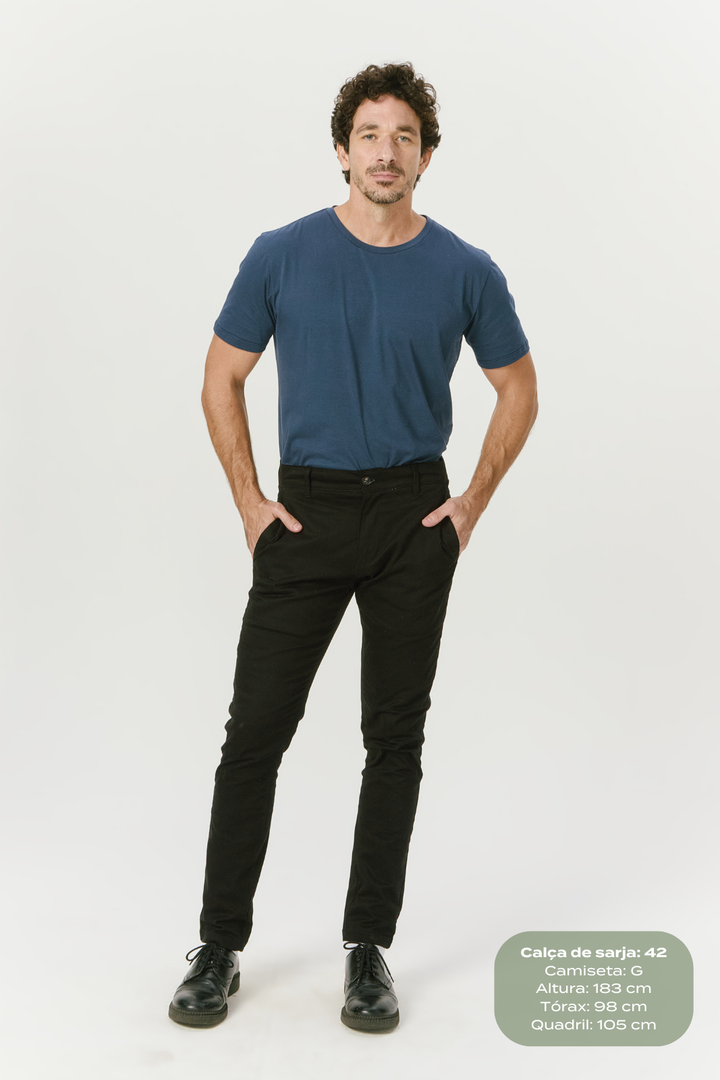 Camiseta Origens Fio Egípcio - Azul