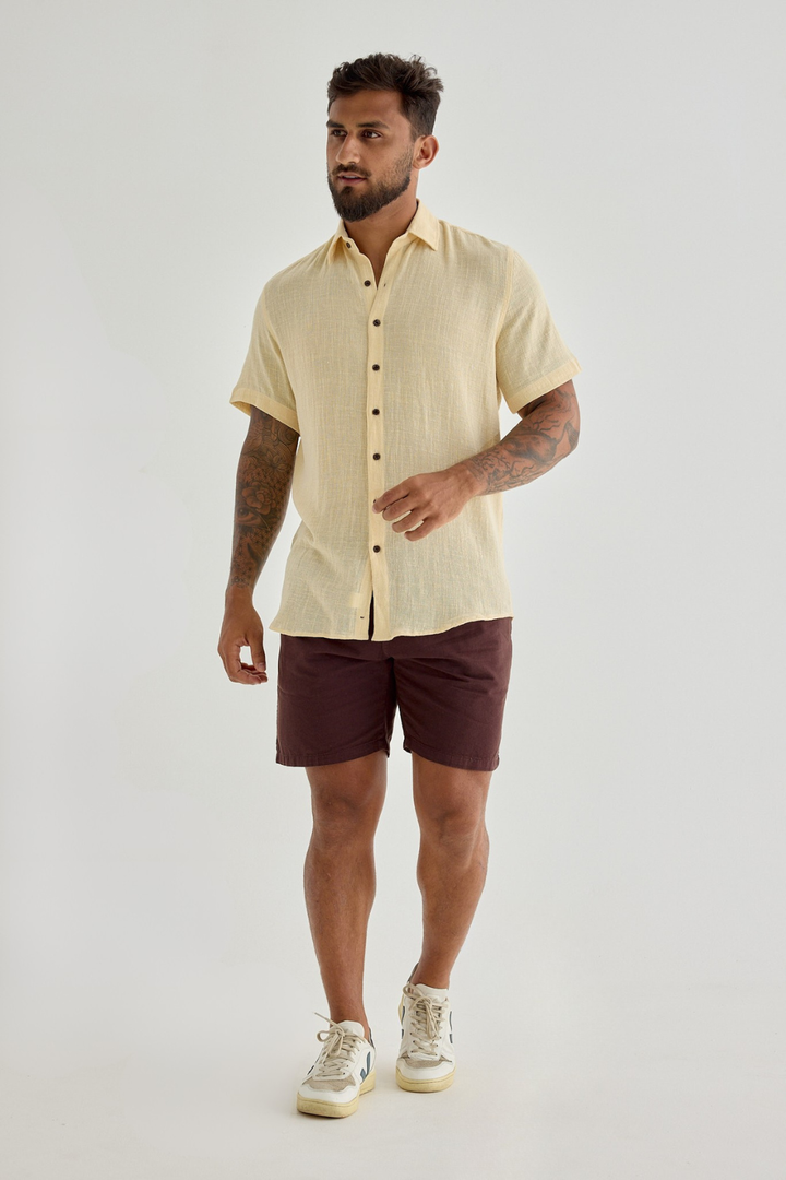 Short de Sarja Walk Ocean - Marrom