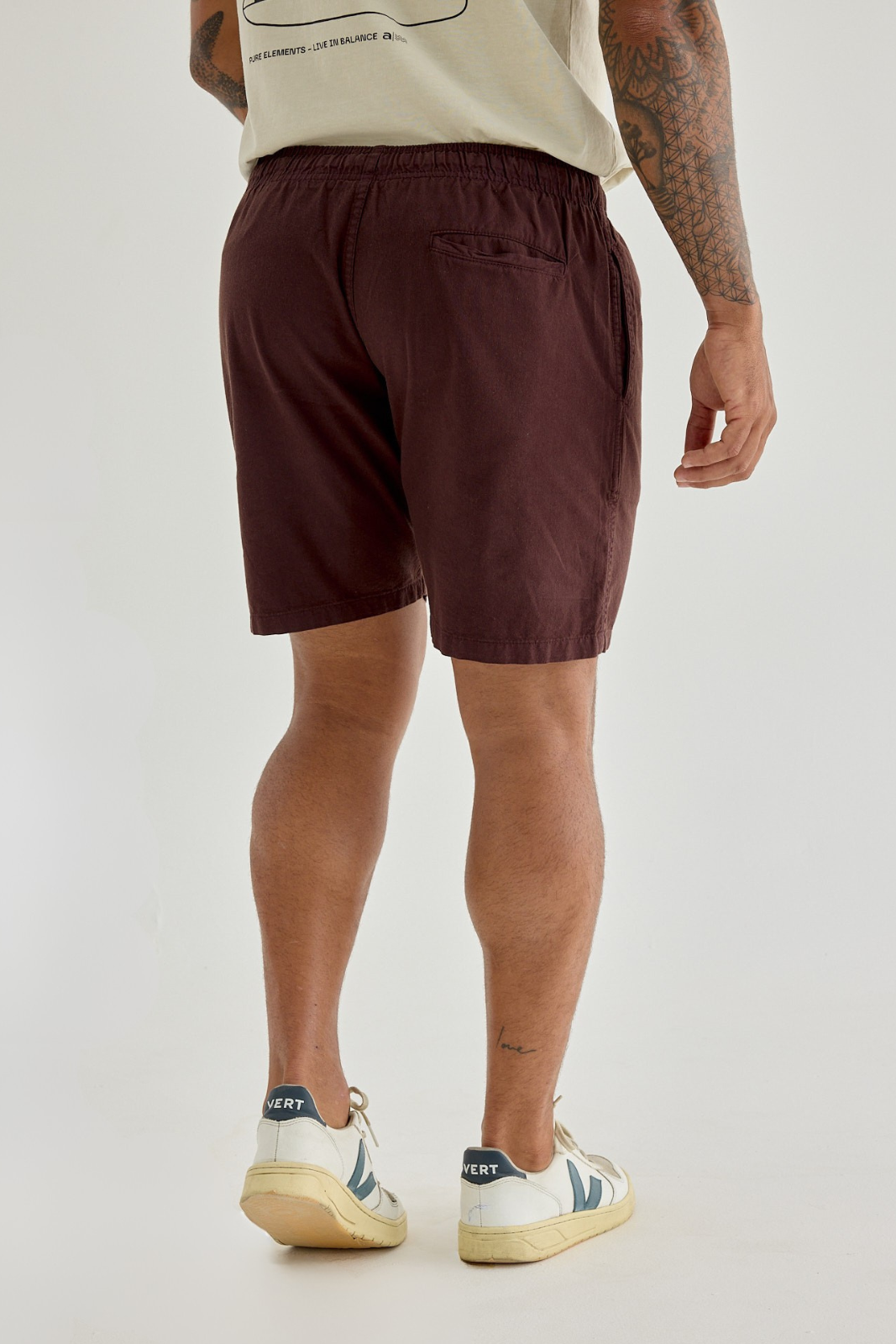 Short de Sarja Walk Ocean - Marrom