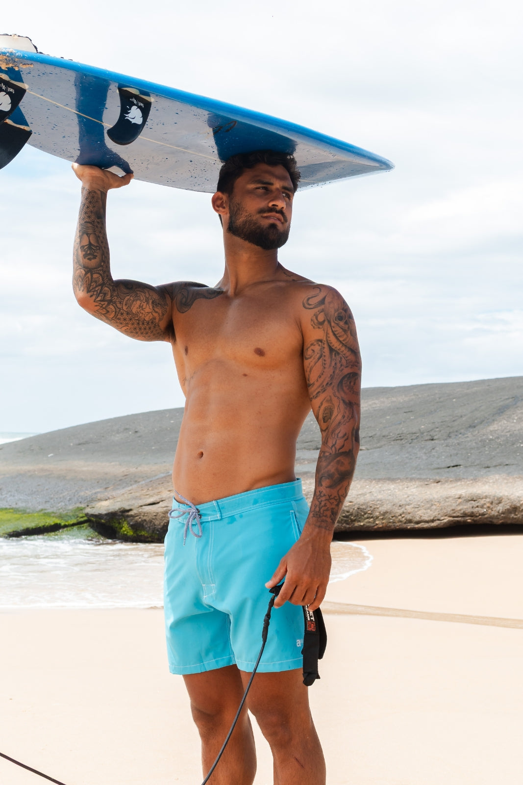 Boardshort Old-school - Azul Turquesa