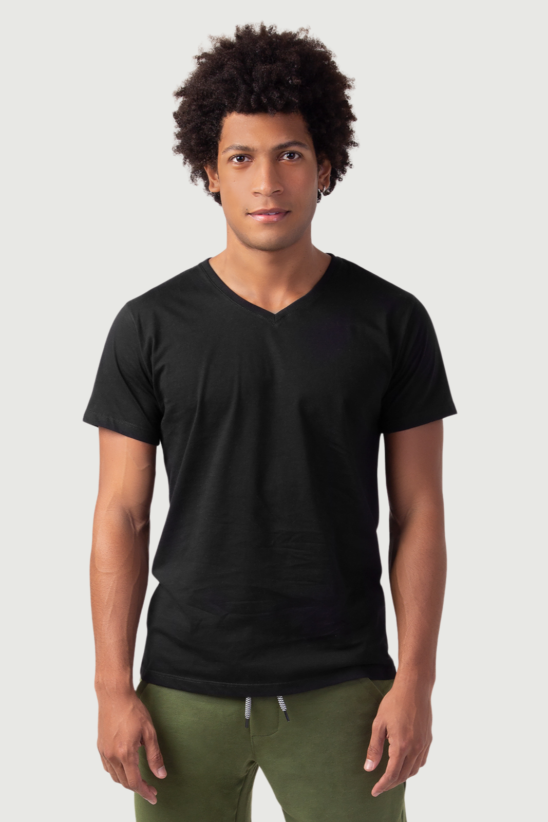 Camiseta Elementar - Gola V - Azul