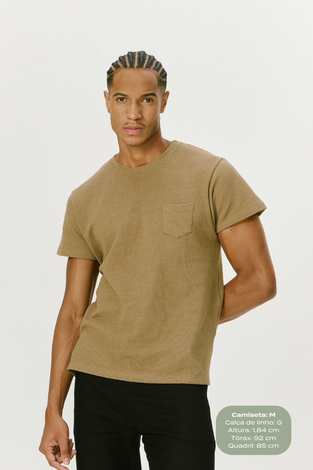 Camiseta Texture - Caqui