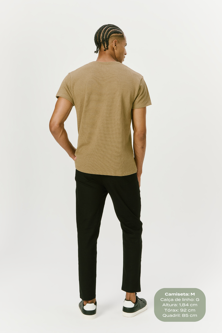 Camiseta Texture - Caqui