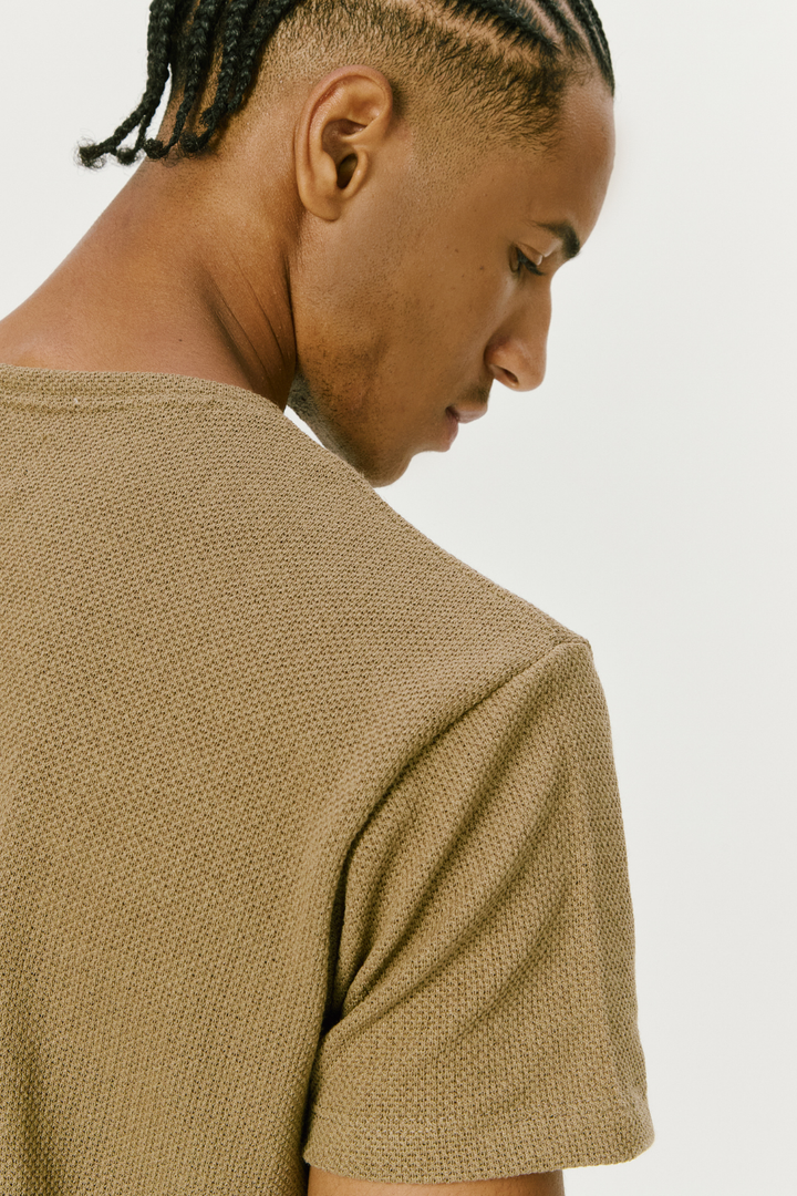 Camiseta Texture - Caqui