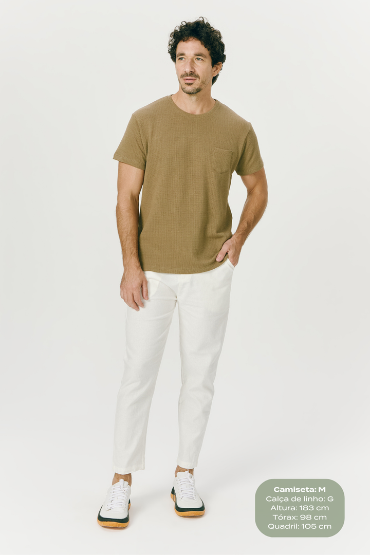 Camiseta Texture - Caqui
