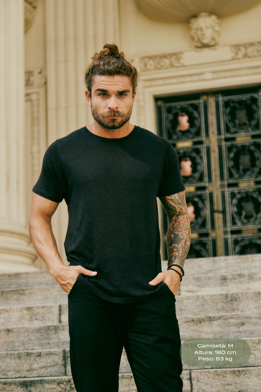 Camiseta de Linho Belga- Preta