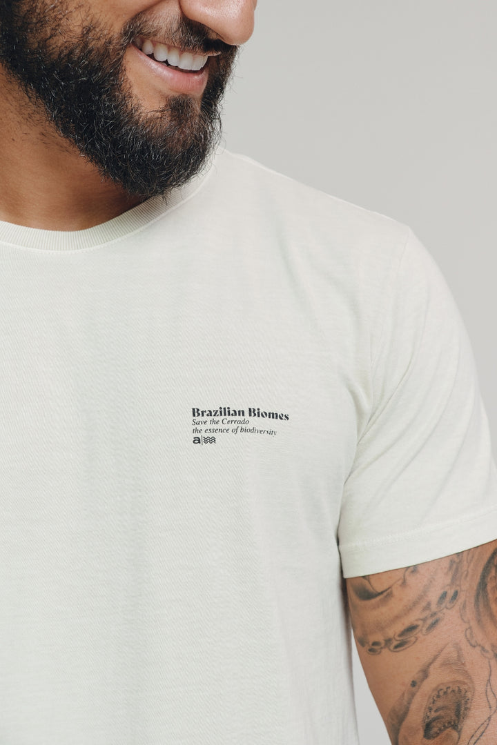 Camiseta Estonada Biomas - Ipê Amarelo - Areia