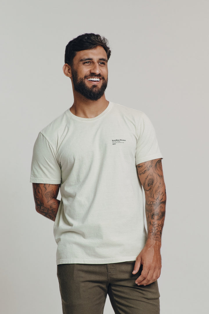 Camiseta Estonada Biomas - Ipê Amarelo - Areia