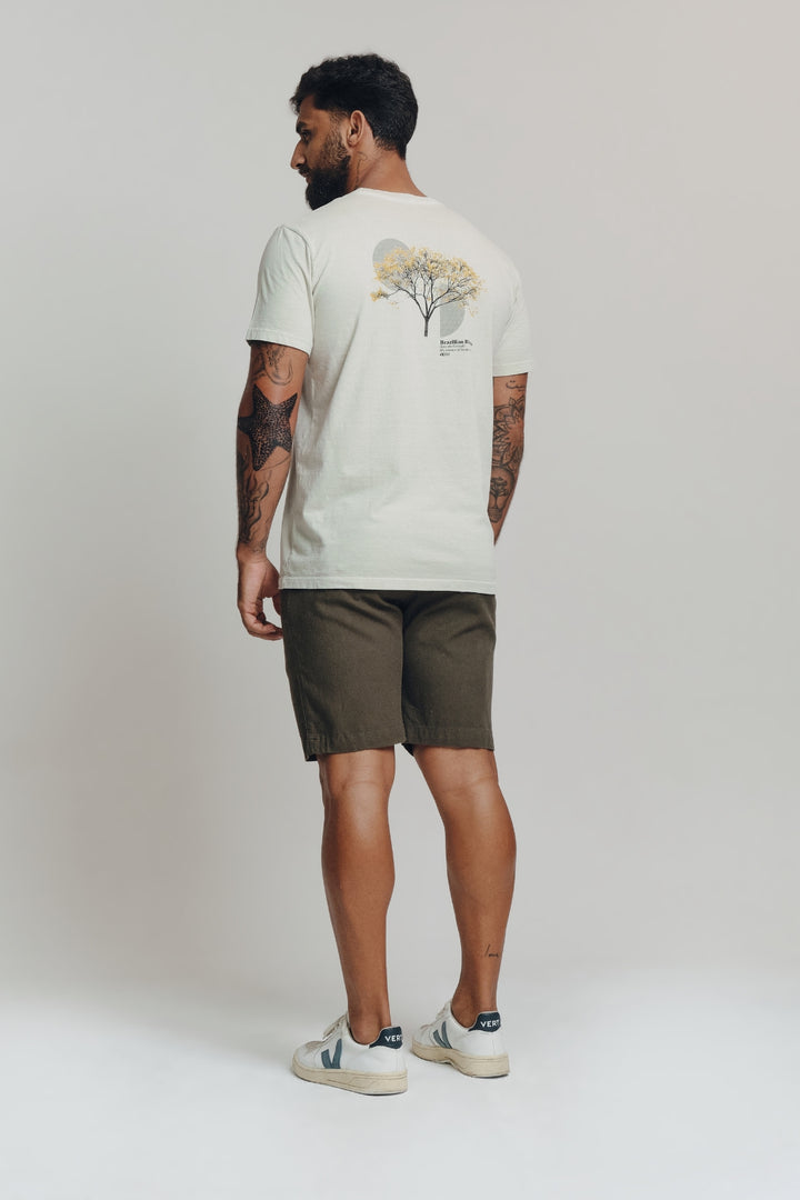 Camiseta Estonada Biomas - Ipê Amarelo - Areia