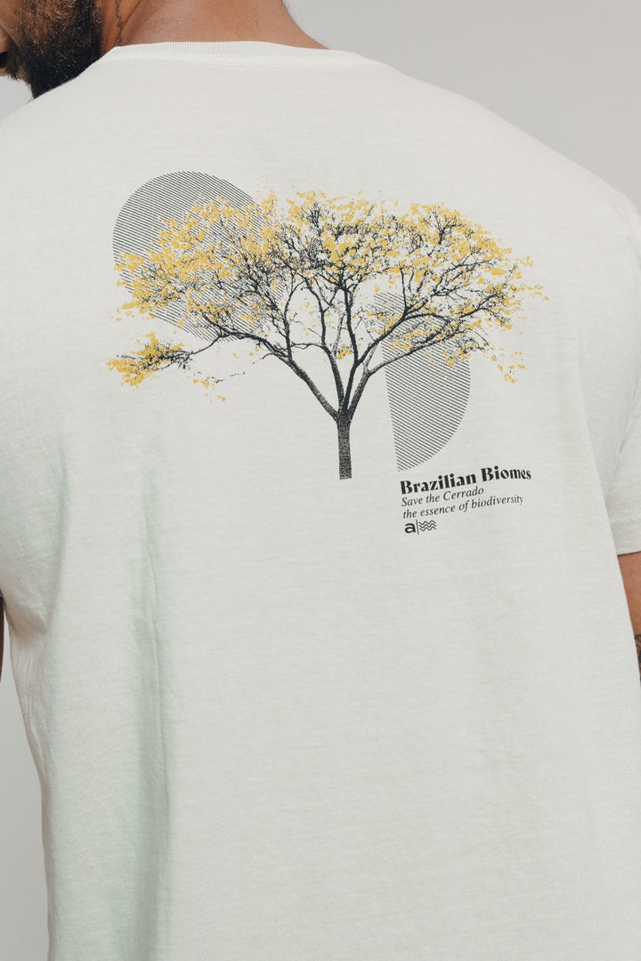 Camiseta Estonada Biomas - Ipê Amarelo - Areia