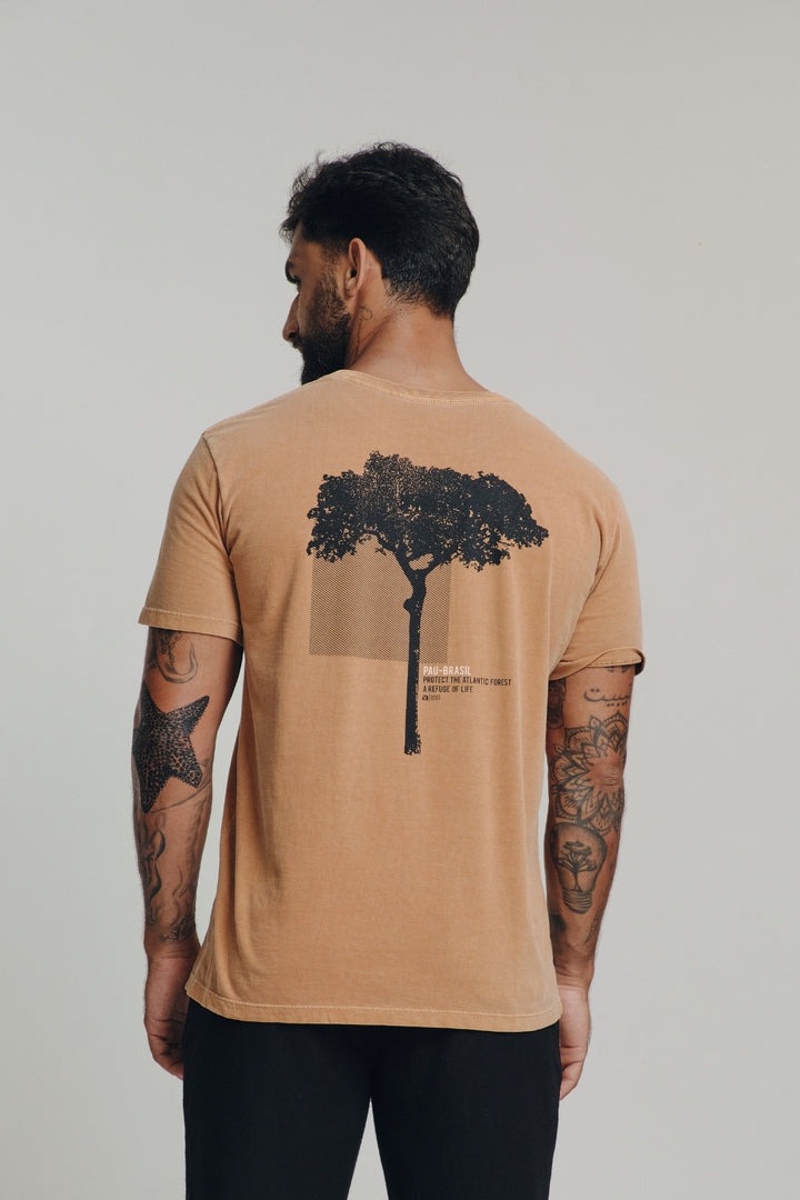 Camiseta Estonada Biomas - Pau-Brasil - Laranja