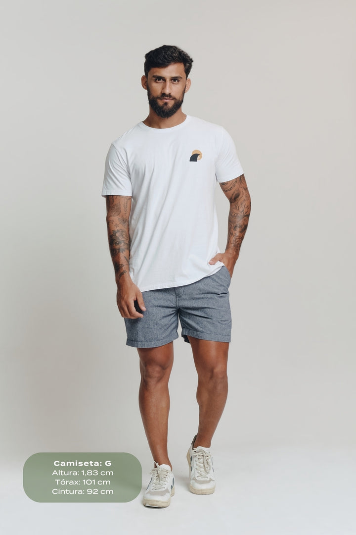 Camiseta Estampada - Paradise - Branca