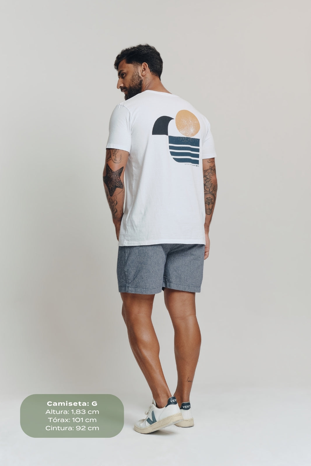 Camiseta Estampada - Paradise - Branca