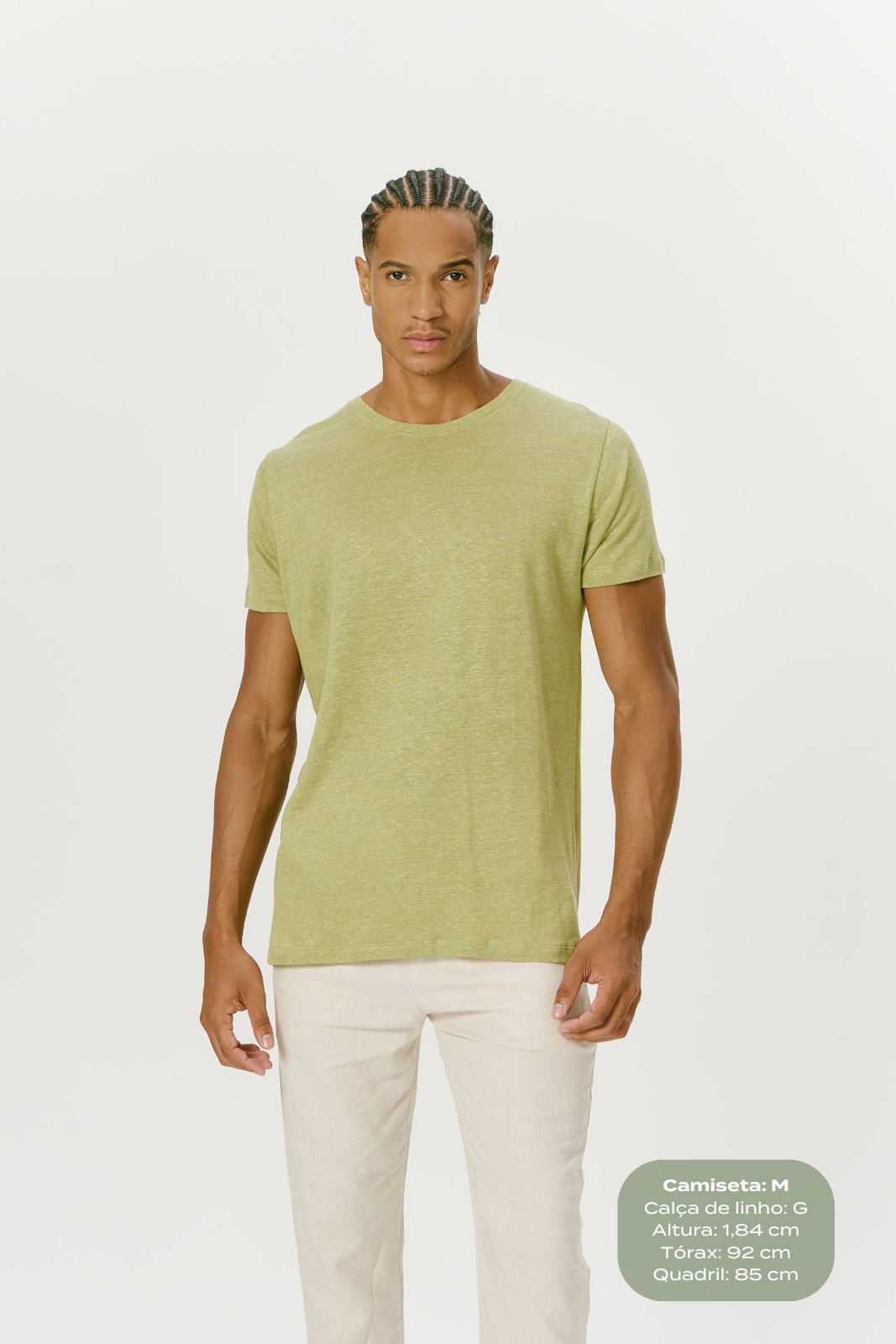 Camiseta de Linho Belga- Verde