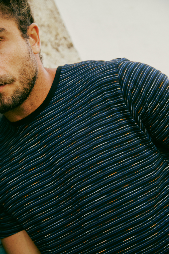 Camiseta Listrada Dheli - Azul