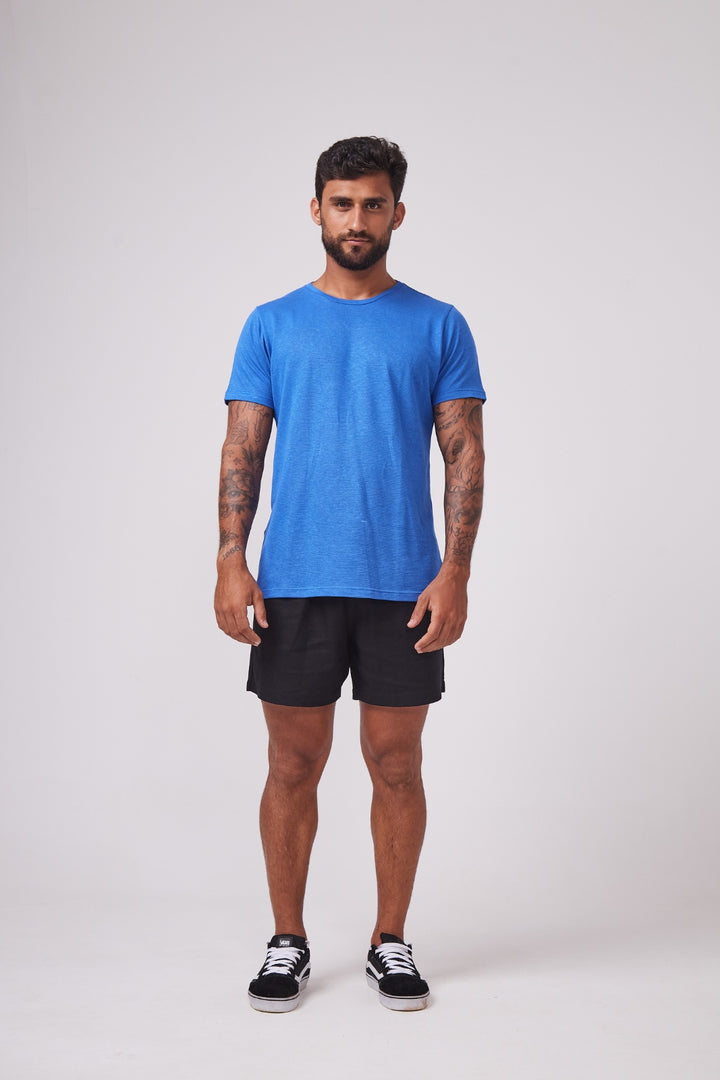 Camiseta de Linho Belga - Azul