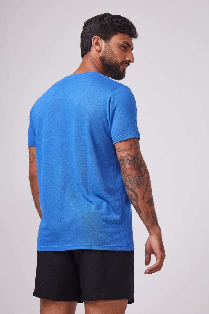 Camiseta de Linho Belga - Azul