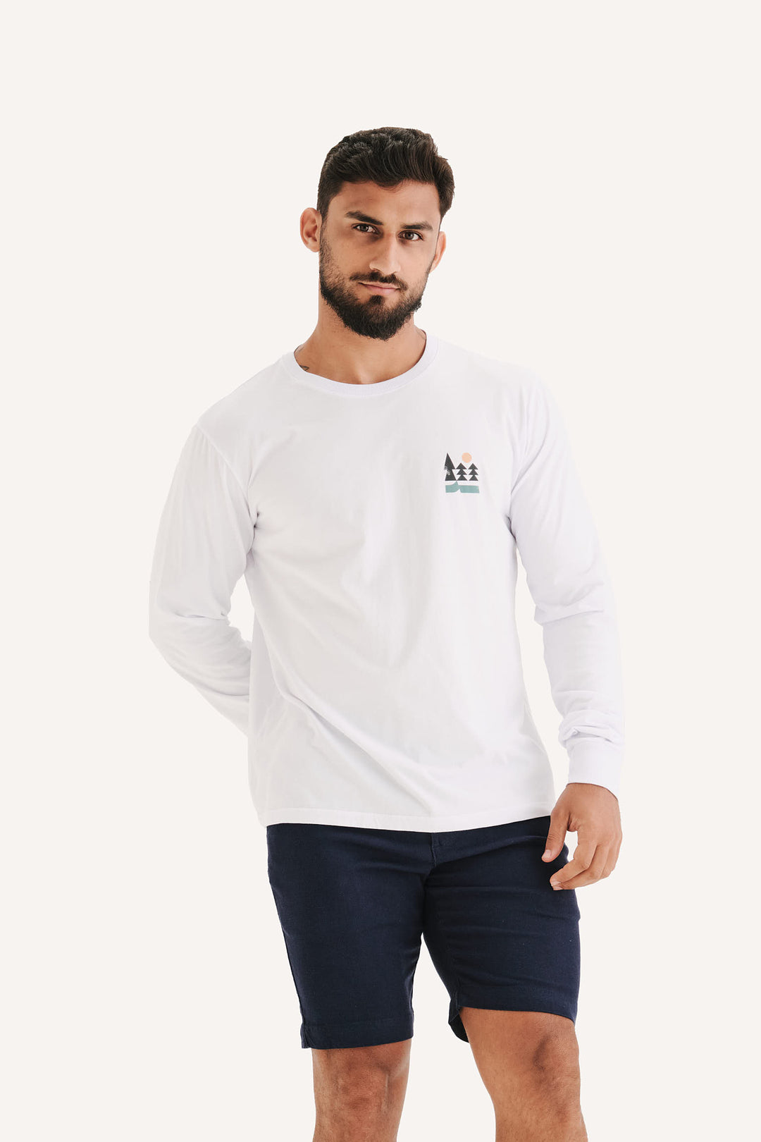 Camiseta Manga Longa Graphic Nature - Branca