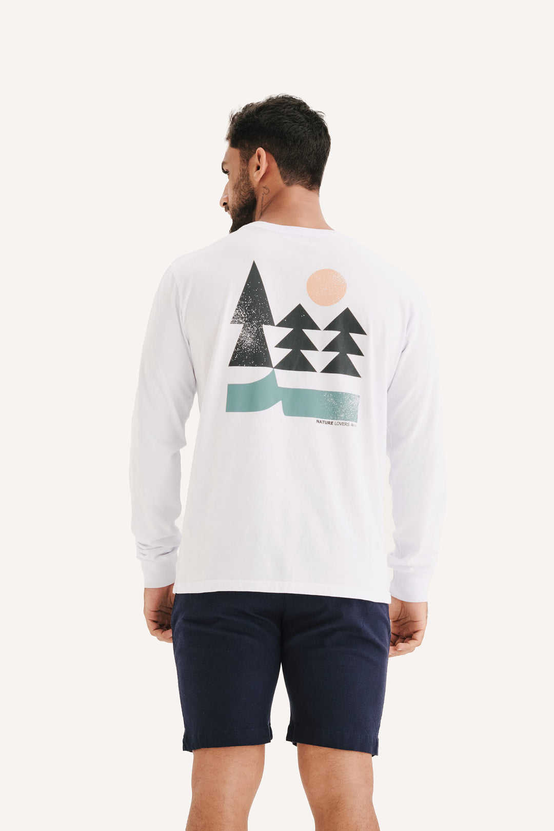 Camiseta Manga Longa Graphic Nature - Branca