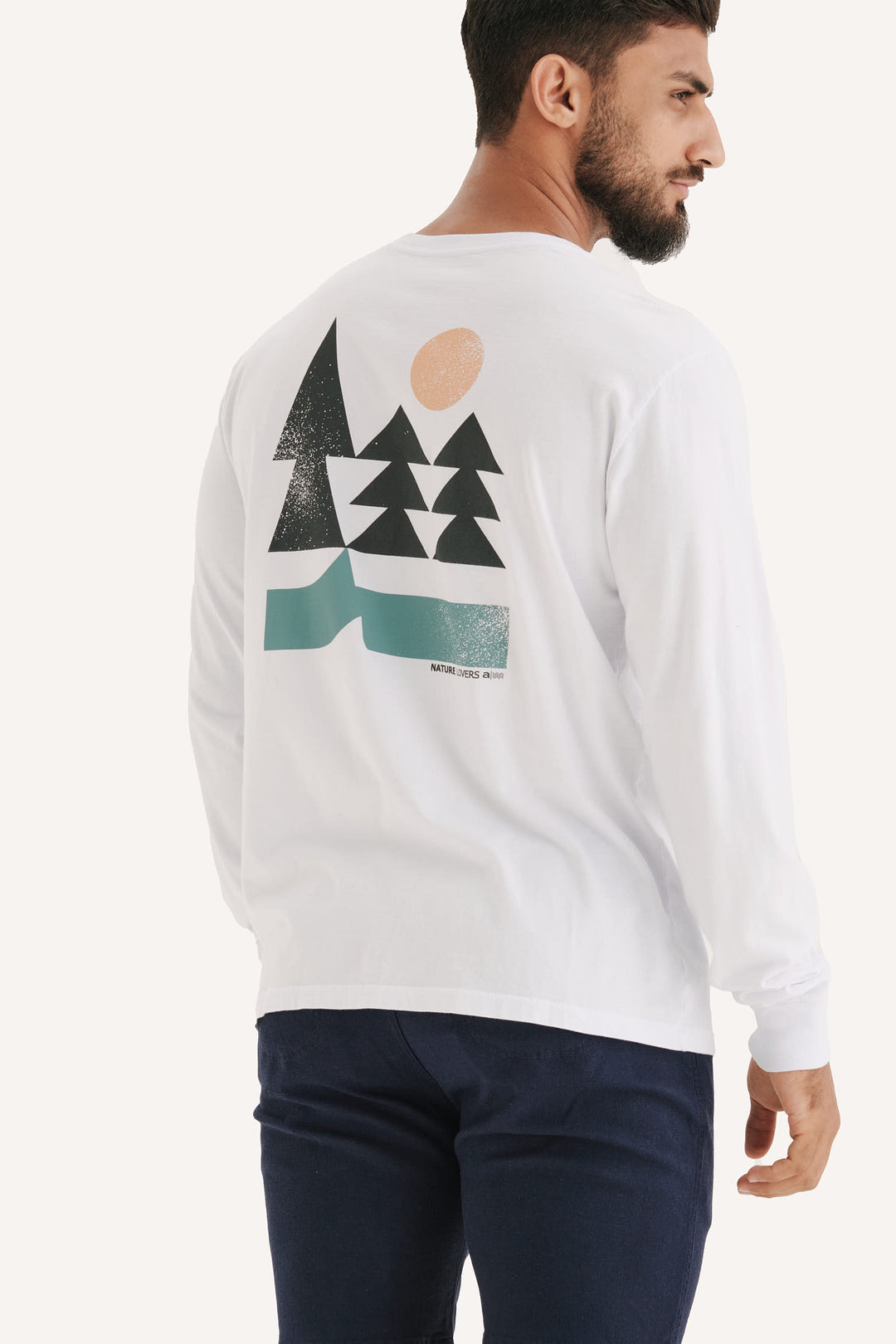 Camiseta Manga Longa Graphic Nature - Branca