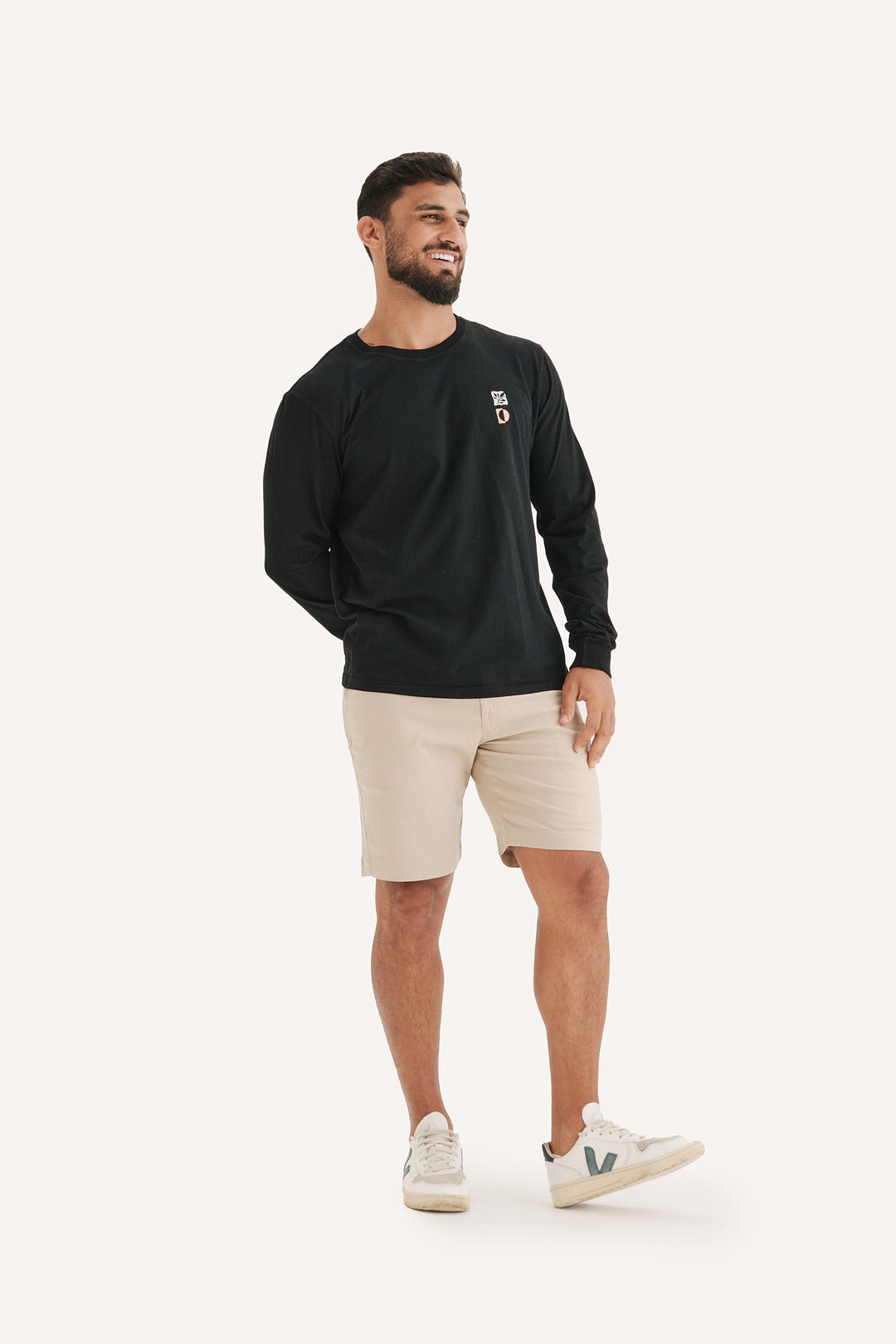 Camiseta Manga Longa Natural Garden - Preta