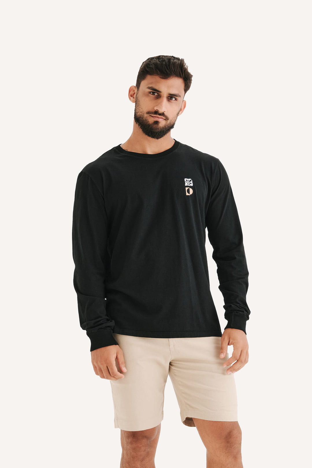 Camiseta Manga Longa Natural Garden - Preta