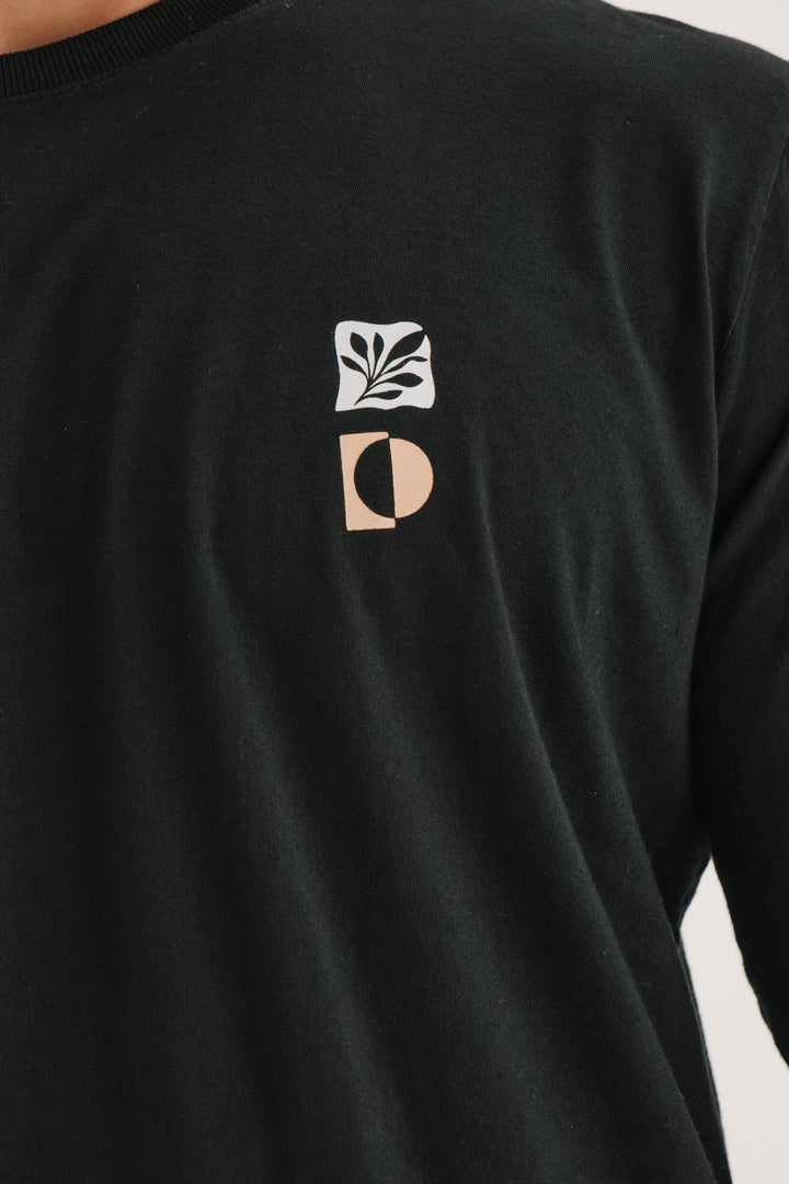 Camiseta Manga Longa Natural Garden - Preta