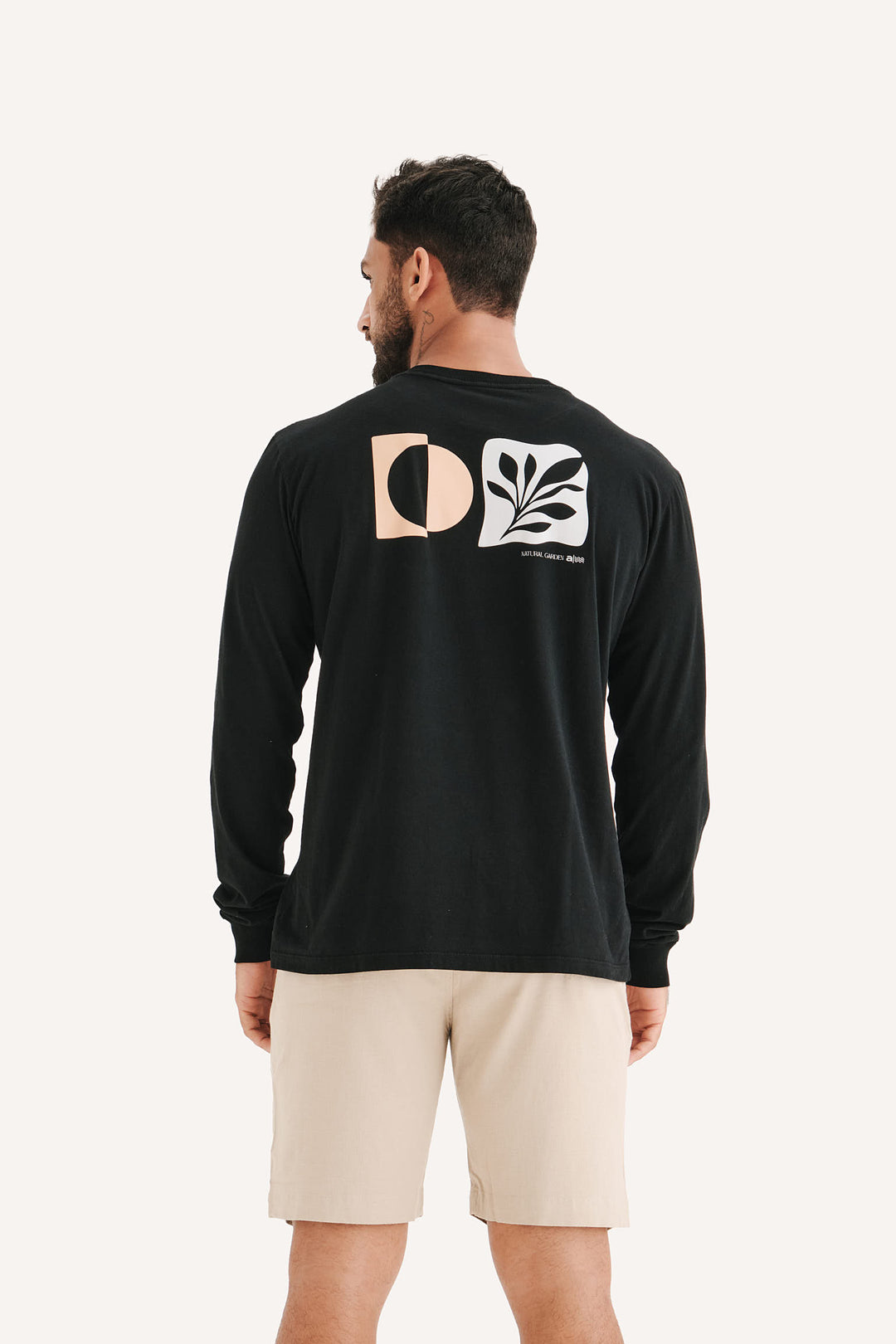 Camiseta Manga Longa Natural Garden - Preta