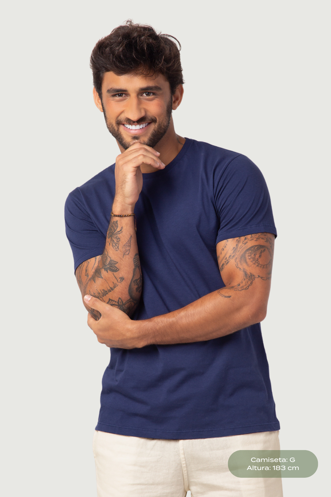 Camiseta Elementar - Gola Redonda Azul