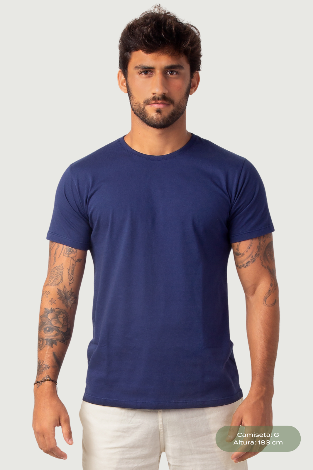 Camiseta Elementar - Gola Redonda Azul