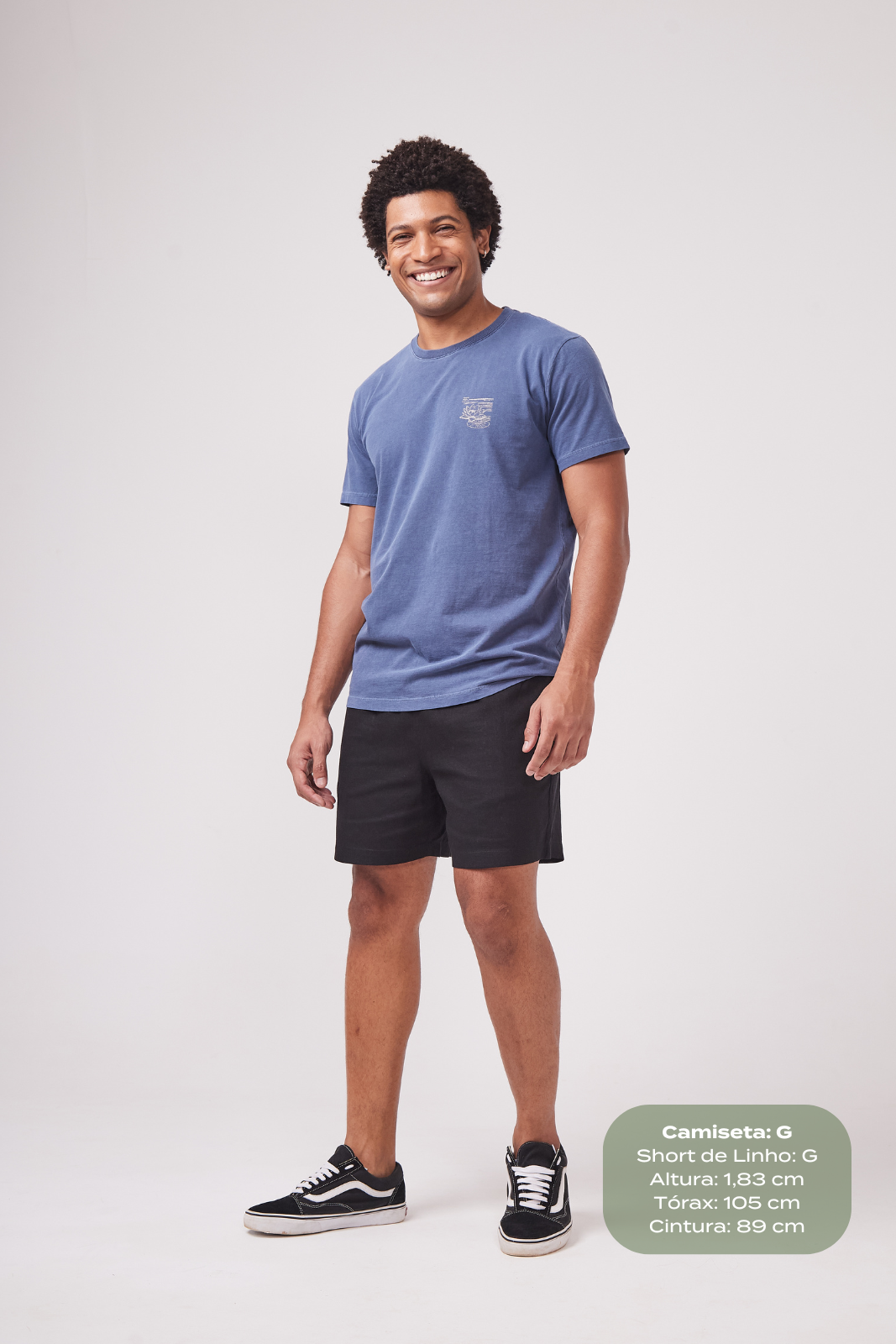 Camiseta Estonada Biomas - Vitória Régia - Azul