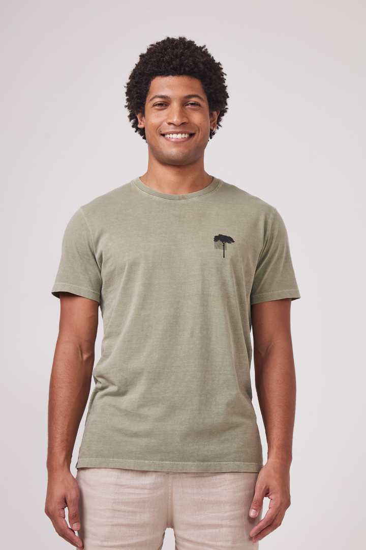 Camiseta Estonada Biomas - Pau-Brasil - Verde