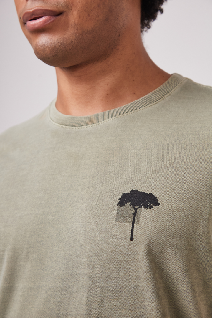 Camiseta Estonada Biomas - Pau-Brasil - Verde