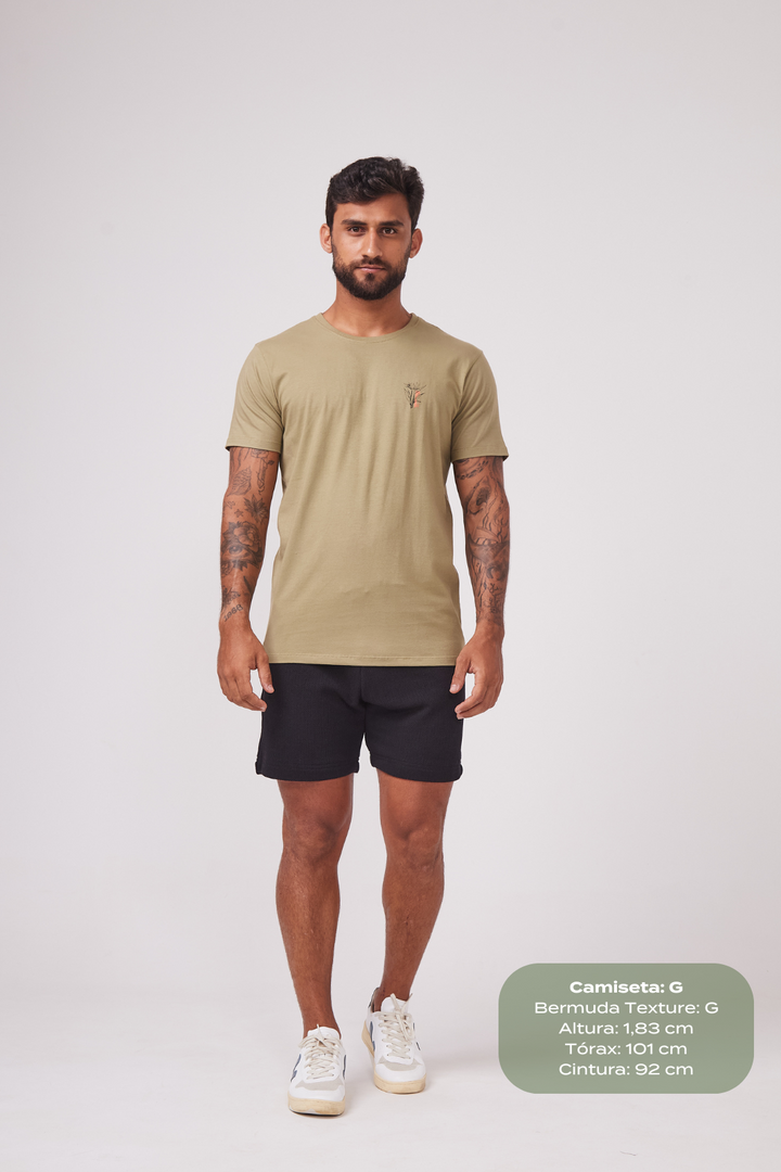 Camiseta Fio Egípcio Biomas - Verde
