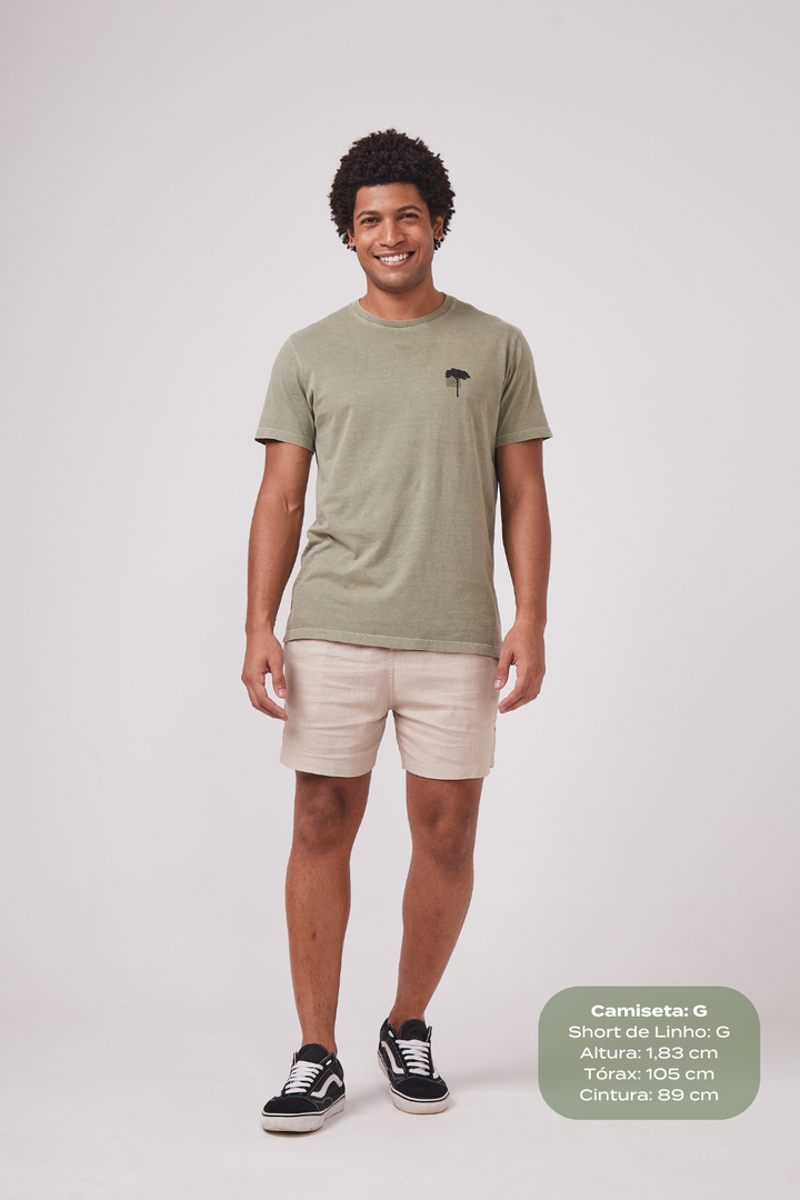 Camiseta Estonada Biomas - Pau-Brasil - Verde