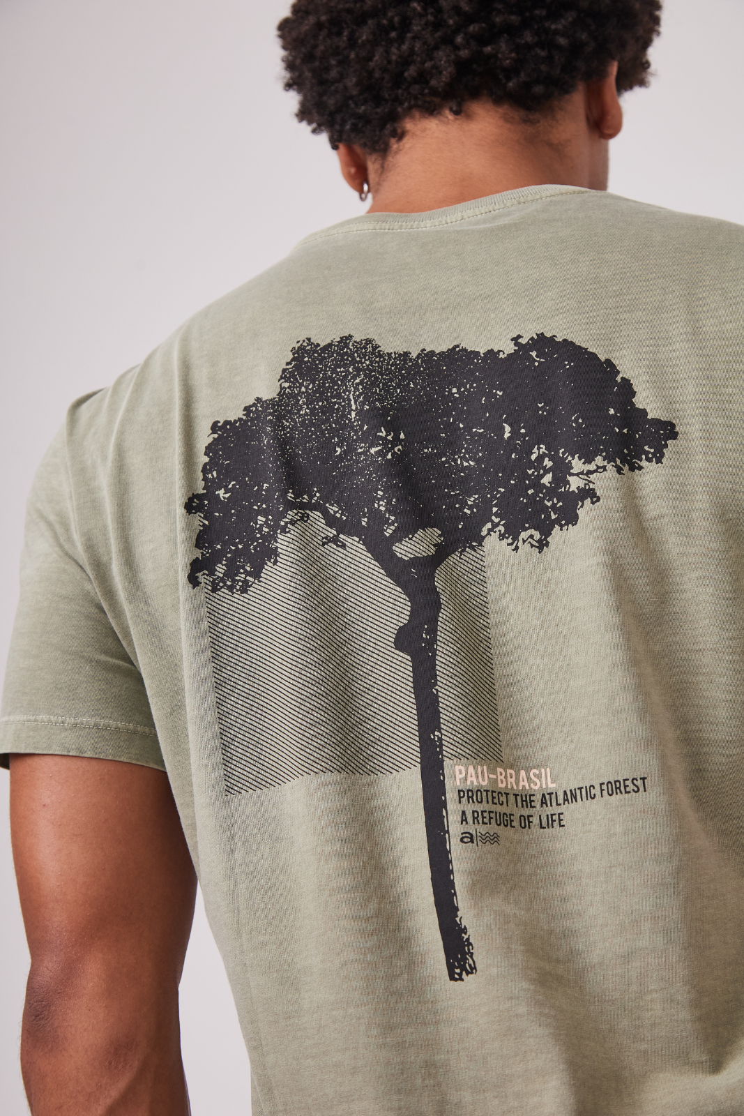 Camiseta Estonada Biomas - Pau-Brasil - Verde