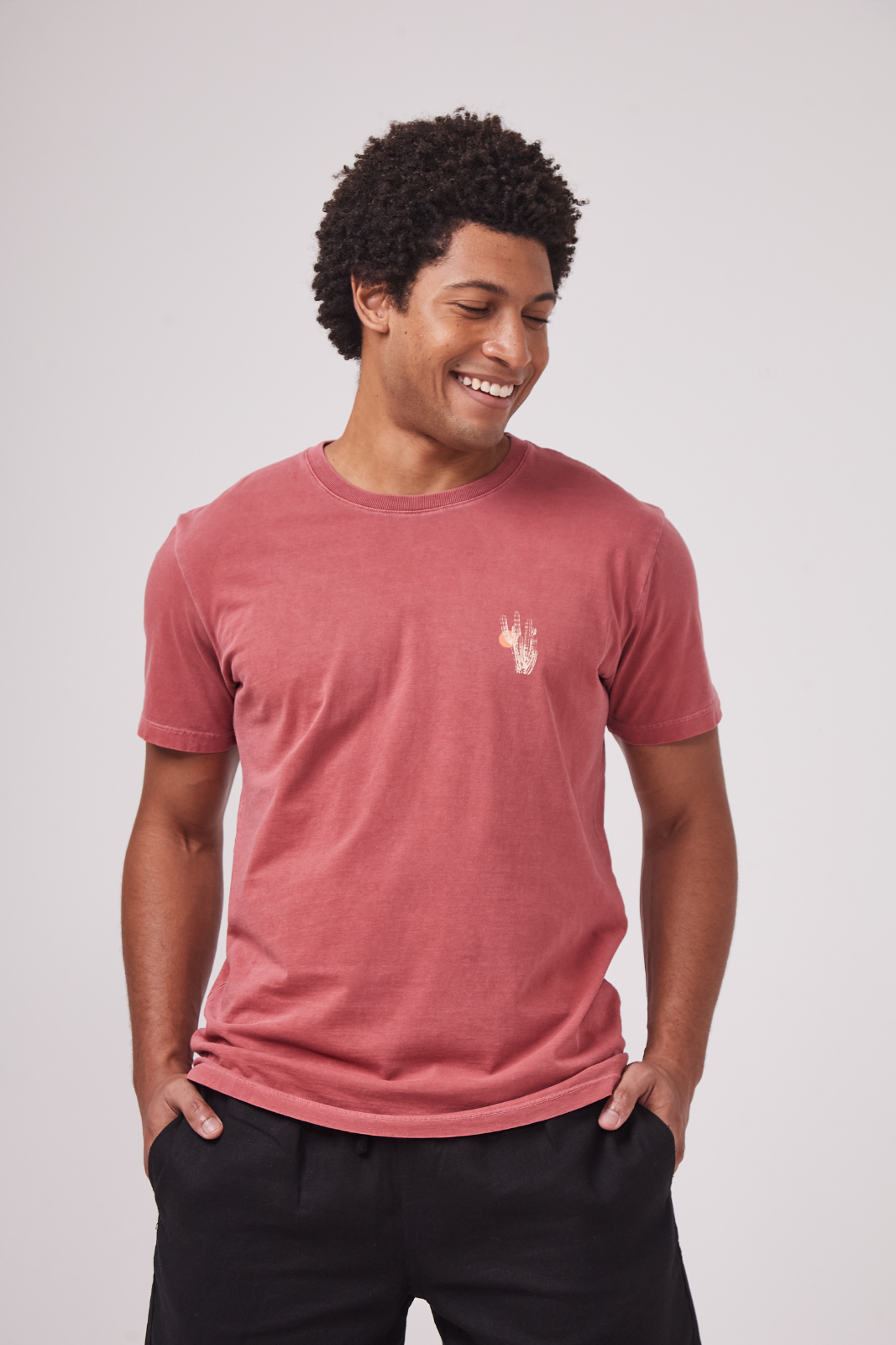 Camiseta Estonada Biomas  - Mandacaru - Bordo