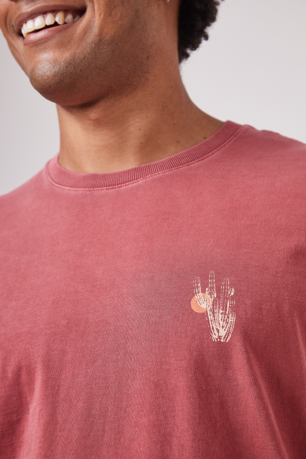 Camiseta Estonada Biomas  - Mandacaru - Bordo