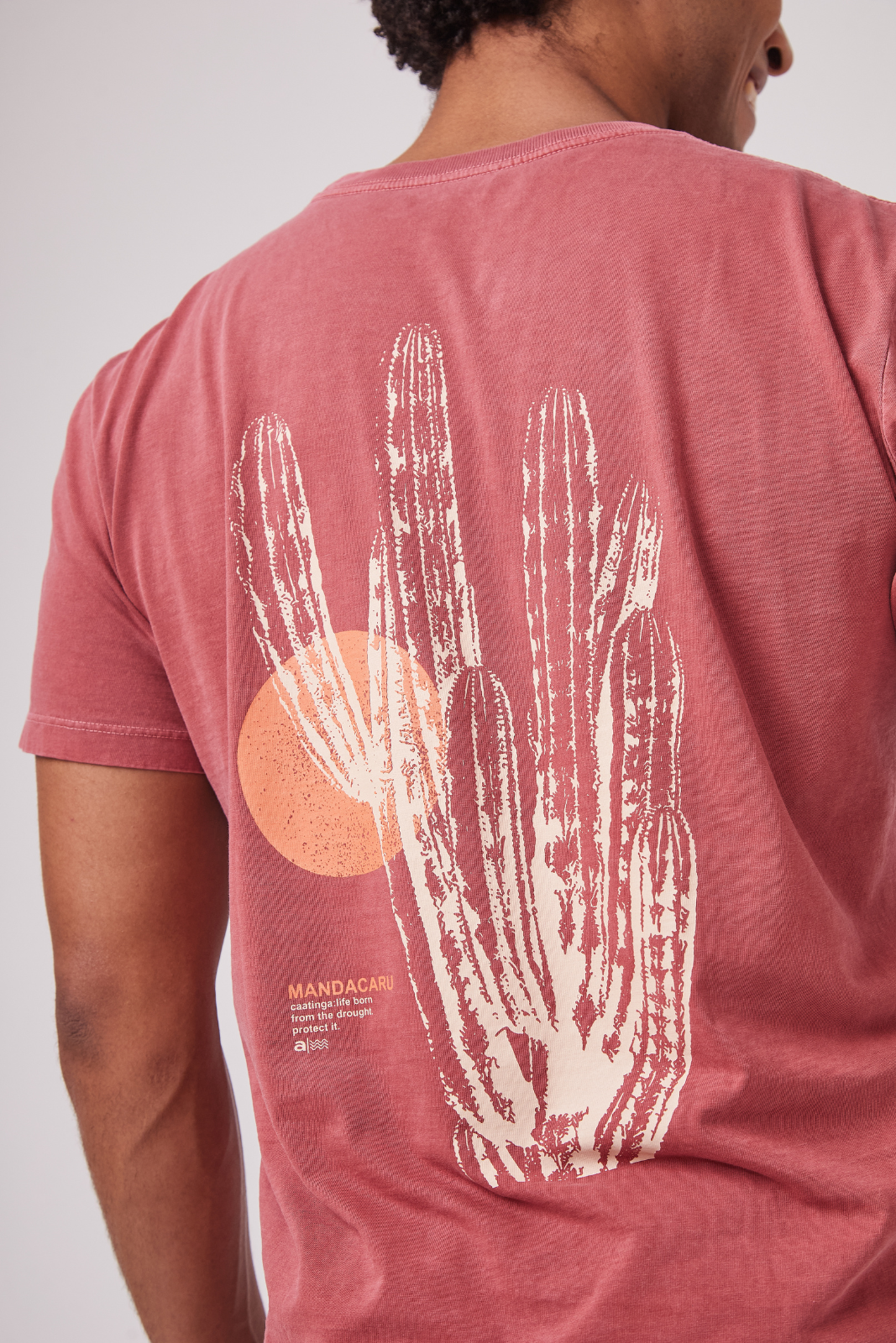 Camiseta Estonada Biomas  - Mandacaru - Bordo