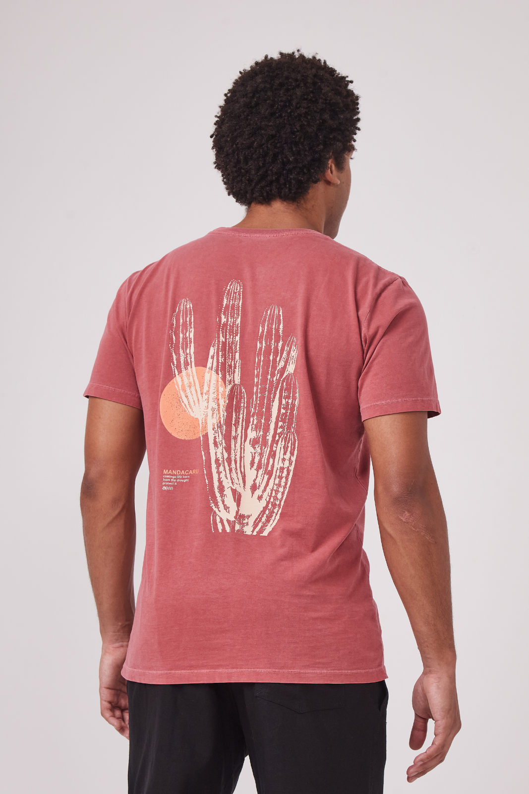 Camiseta Estonada Biomas  - Mandacaru - Bordo