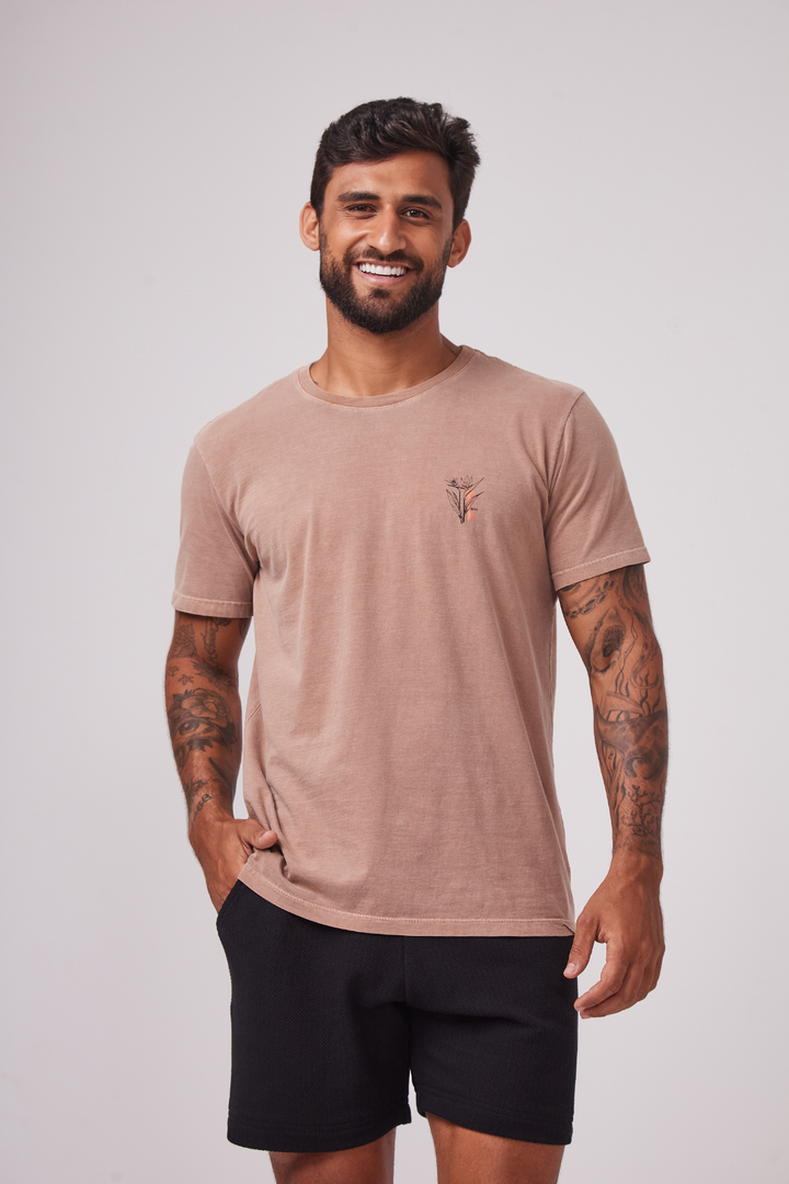 Camiseta Estonada Biomas - Marrom