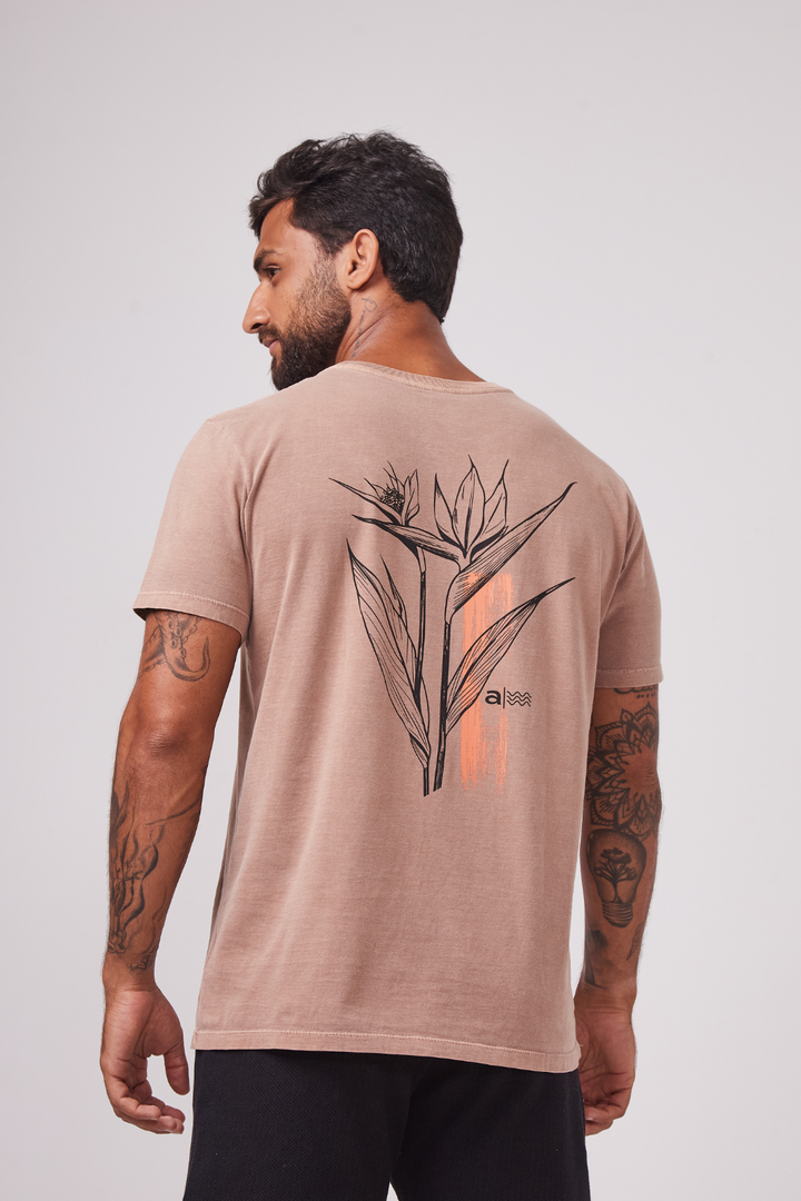 Camiseta Estonada Biomas - Marrom