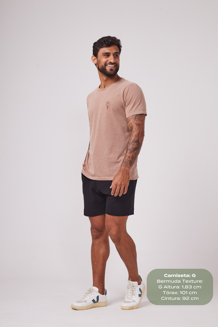 Camiseta Estonada Biomas - Marrom