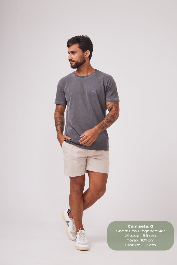 Camiseta Estonada Biomas - Açaí - Cinza