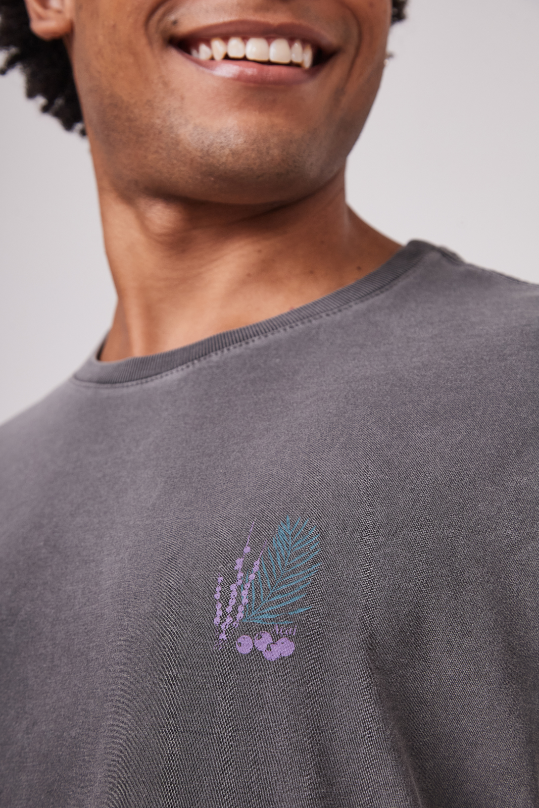 Camiseta Estonada Biomas - Açaí - Cinza