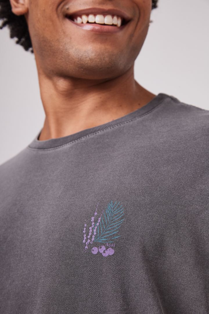 Camiseta Estonada Biomas - Açaí - Cinza