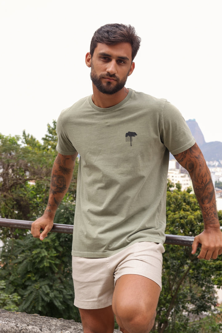 Camiseta Estonada Biomas - Pau-Brasil - Verde